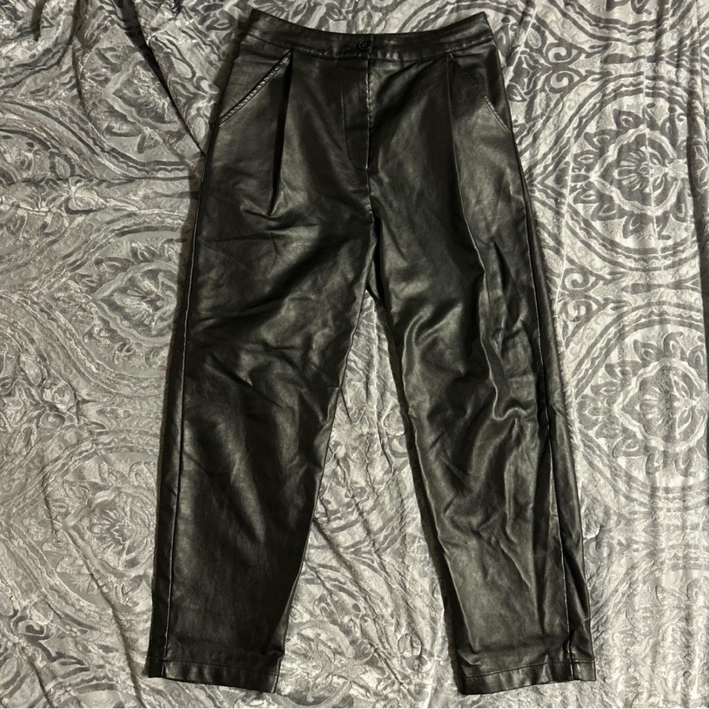 Black pleather pants